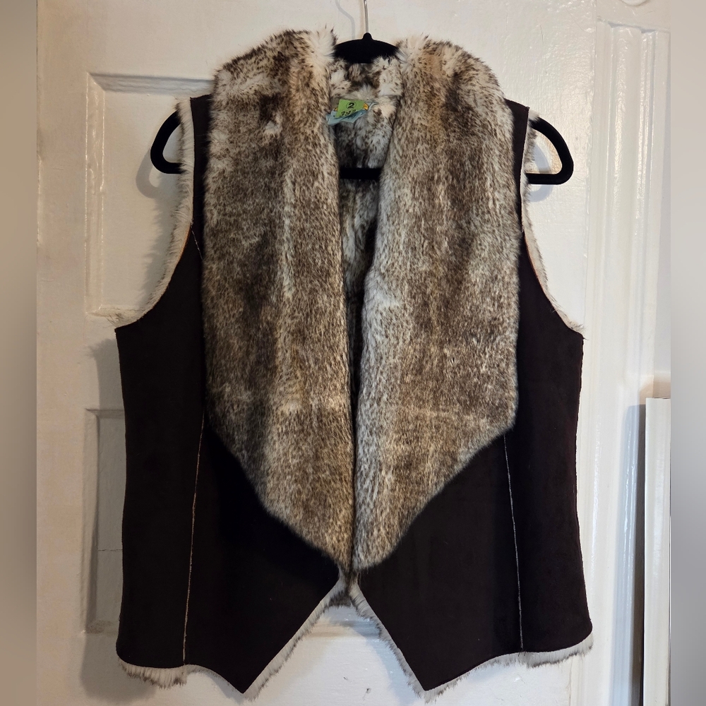 C&C California Faux Fur Reversible Vest